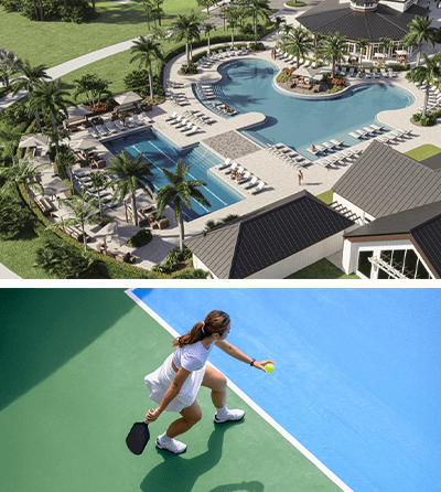 Glynlea Amenities pool and pickleball