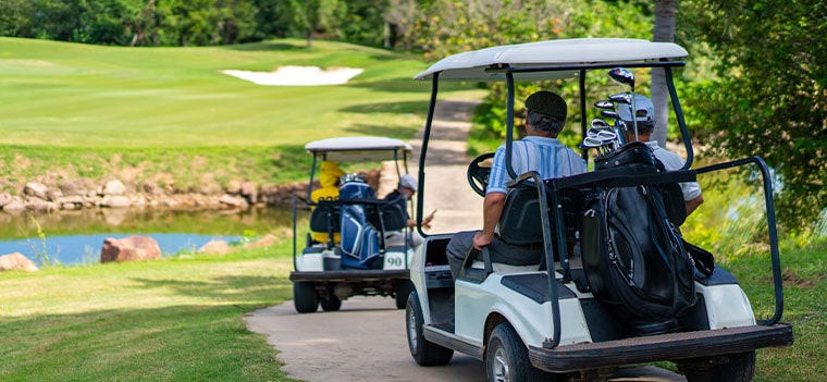 golf carts on Glynlea course