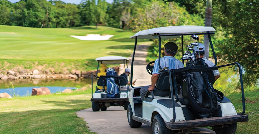 Golf Carts on the Glynlea Golf Course