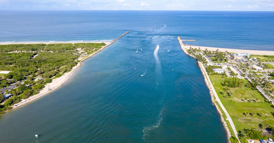 Fort Pierce Inlet aerial