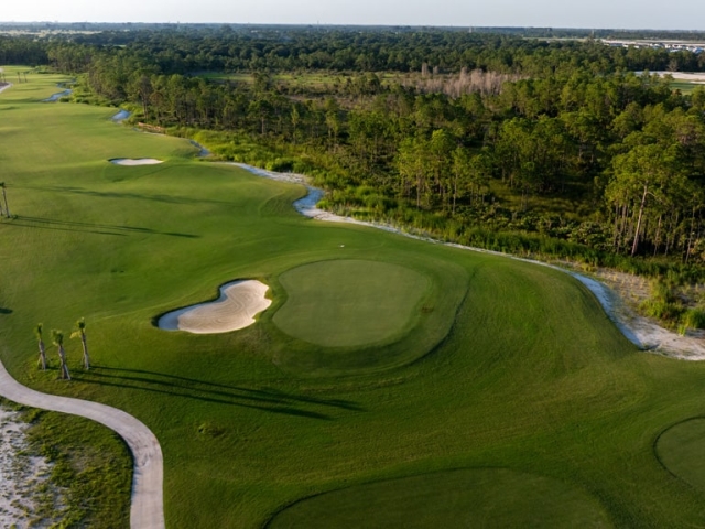 aerial of port st lucie golf course glylnea 