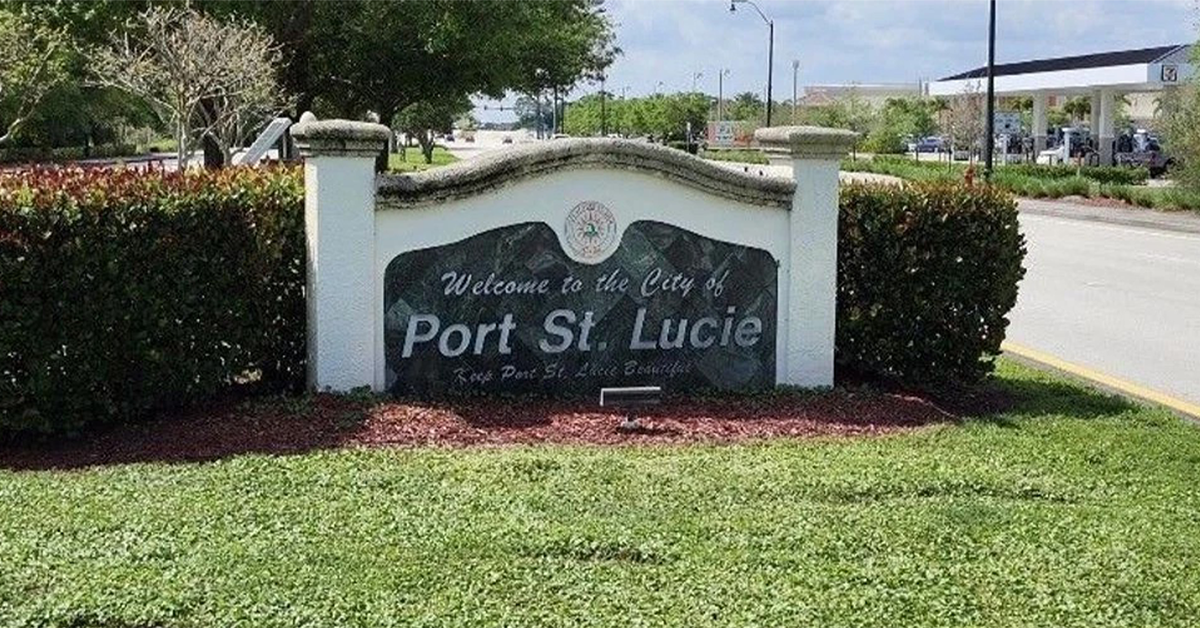 Welcome Sign for the City of Port St. Lucie, Florida