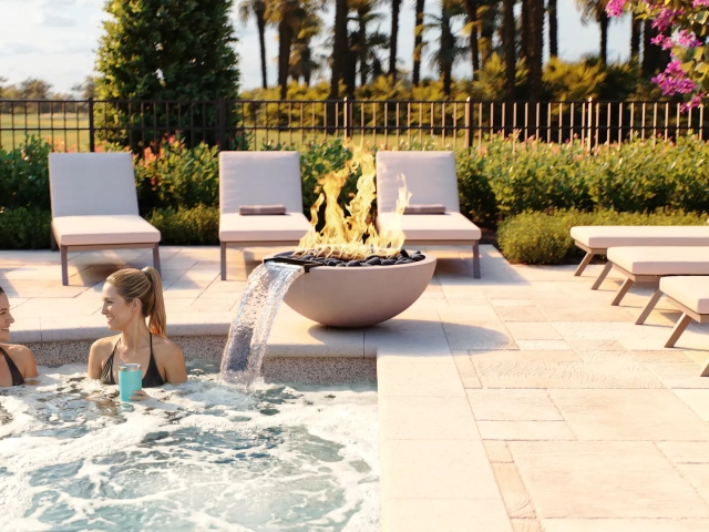 Poolside Fire Bowl at Glynlea Country Club